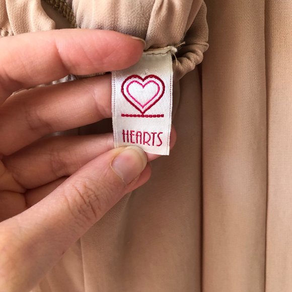 HEARTS Sheer Cream Wide Leg Pants - Picture 3 of 5